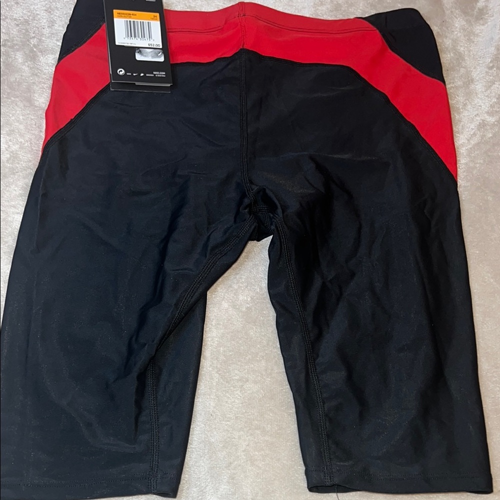 NIKE Black and Red Swim Shorts - Picture 2 of 8